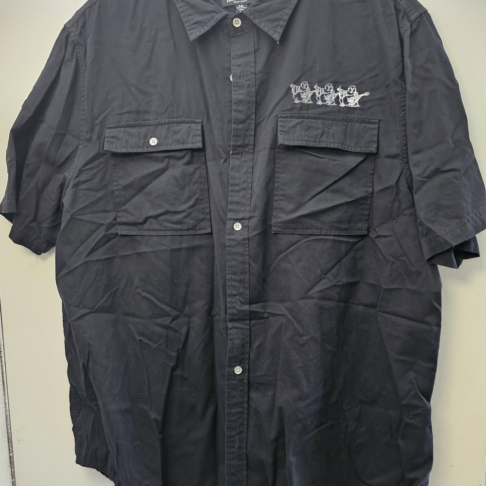 True Religion Black Casual Button Down Shirt